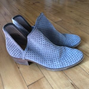 Perforated Grey Booties